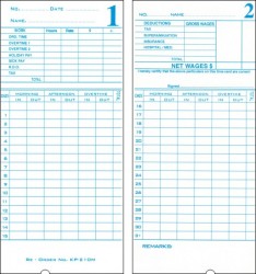 Kings Power KP-210M Monthly Payroll Time Card