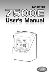 Lathem 7500E User Manual