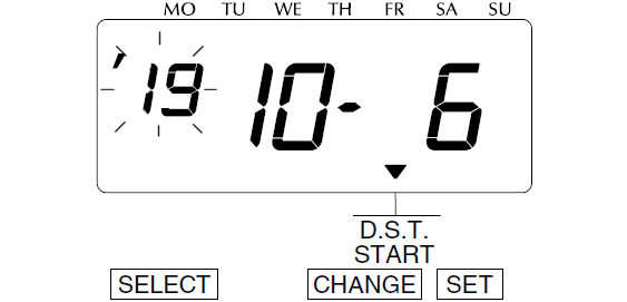 Seiko TP-5 Time Clock (delete daylight saving - step 3)