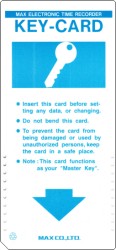 Max Programming Key-Card